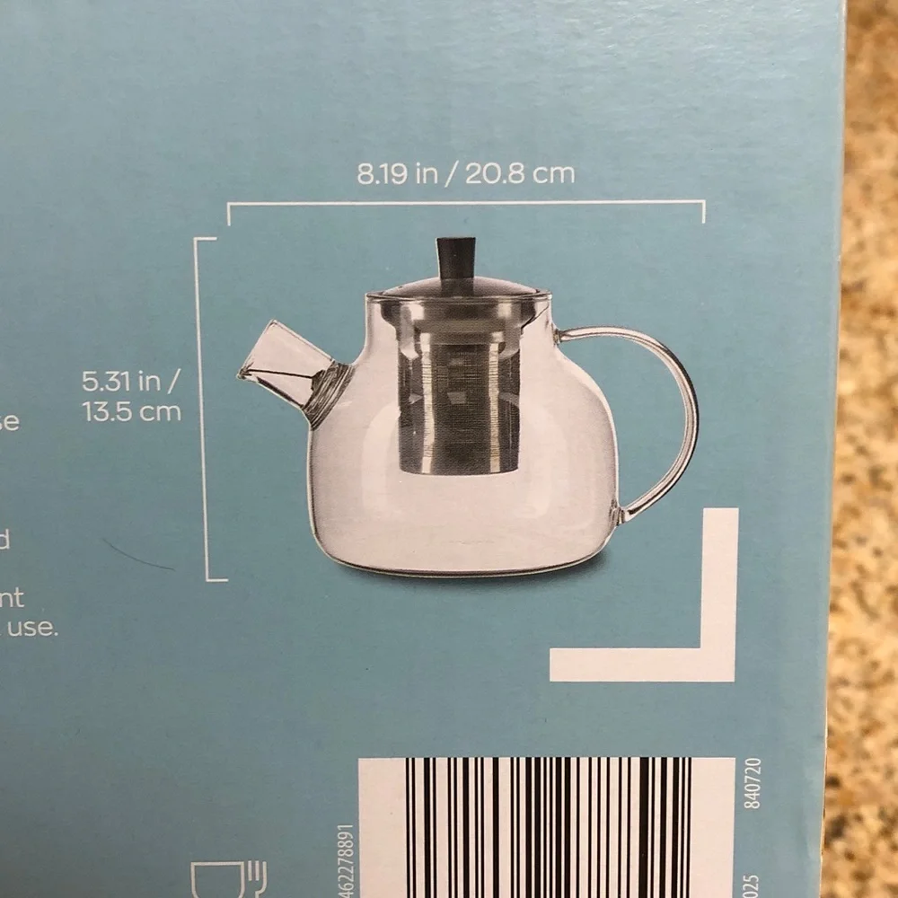 Crofton Glass Tea Pot with Stainless Infuser - Clear